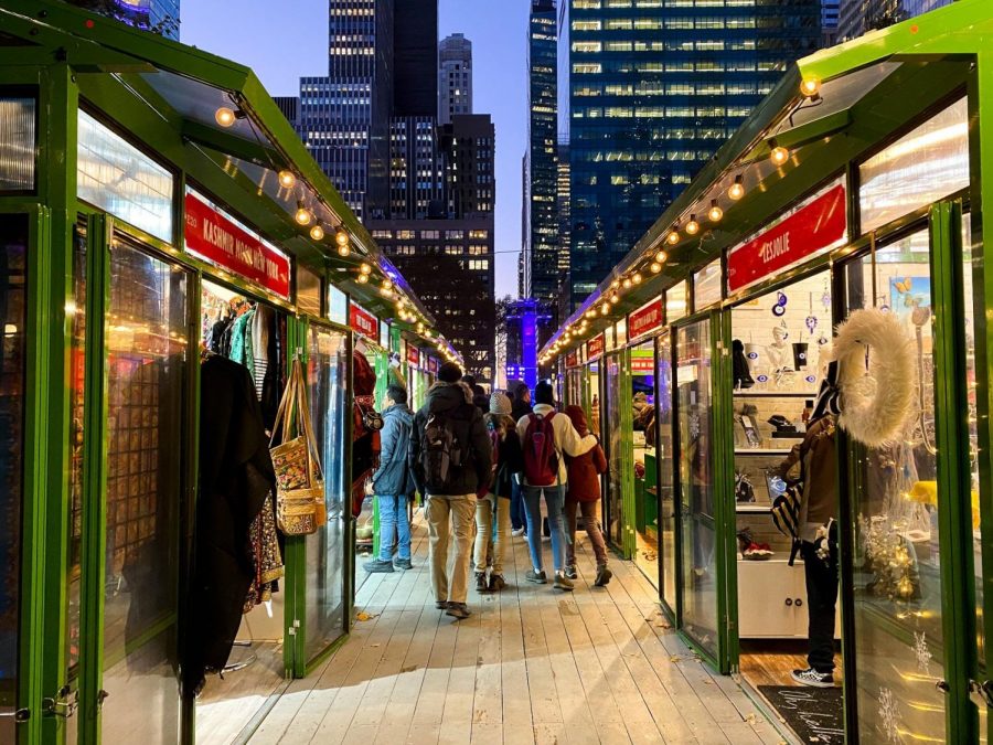 The Bryant Park Winter Market shops close on January 2nd. 