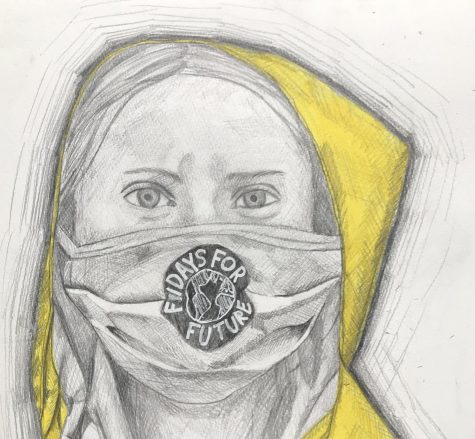 Drawing of Greta Thunberg